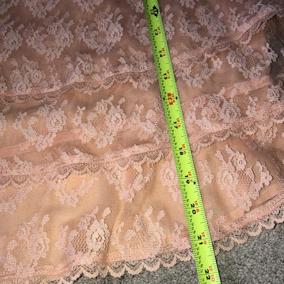 Elegant Lace Layered Peach Top - Picture 9 of 15